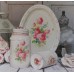 Shabby Chic Vintage Painted Decoupage Mason Jar/Tin Can/Tray ~ Pearl/Lace Trim   283090085518